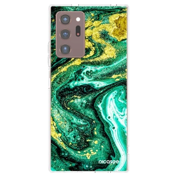 Picasee silikónový prehľadný obal pre Samsung Galaxy Note 20 Ultra - Green Gold