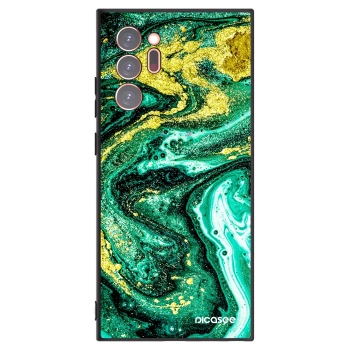 Picasee silikónový čierny obal pre Samsung Galaxy Note 20 Ultra - Green Gold