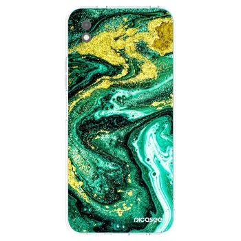 Picasee silikónový čierny obal pre Xiaomi Redmi 9A - Green Gold