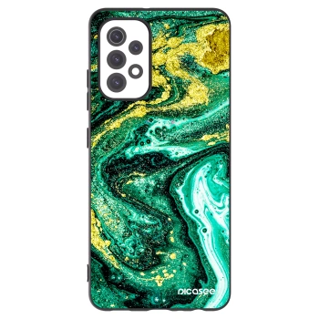 Picasee silikónový čierny obal pre Samsung Galaxy A32 5G A326B - Green Gold