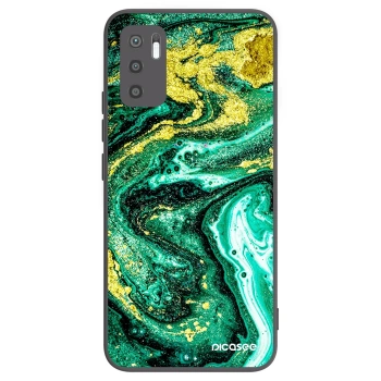 Picasee silikónový čierny obal pre Xiaomi Redmi Note 10 5G - Green Gold
