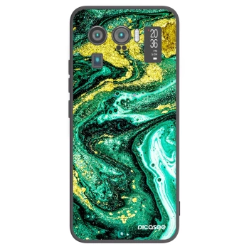 Picasee silikónový čierny obal pre Xiaomi Mi 11 Ultra - Green Gold