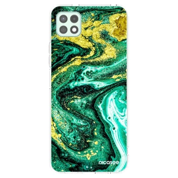 Picasee silikónový prehľadný obal pre Samsung Galaxy A22 A226B 5G - Green Gold