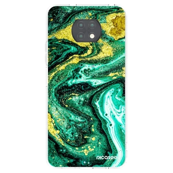 Picasee silikónový prehľadný obal pre Xiaomi Redmi Note 9T - Green Gold