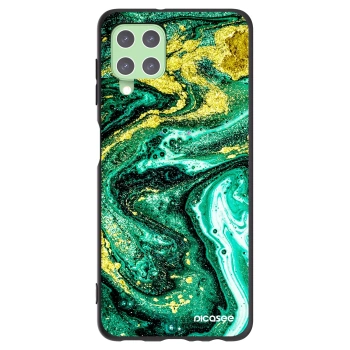 Picasee silikónový čierny obal pre Samsung Galaxy A22 A225F 4G - Green Gold