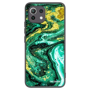 Picasee silikónový čierny obal pre Xiaomi 11 Lite 5G NE - Green Gold