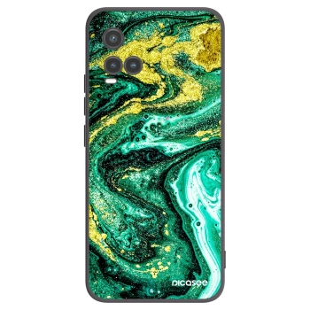 Picasee silikónový čierny obal pre Vivo Y33s - Green Gold