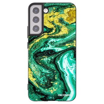 Picasee silikónový čierny obal pre Samsung Galaxy S22+ 5G - Green Gold