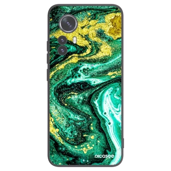 Picasee silikónový čierny obal pre Xiaomi 12 Pro - Green Gold