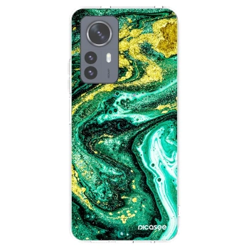 Picasee silikónový prehľadný obal pre Xiaomi 12 Pro - Green Gold