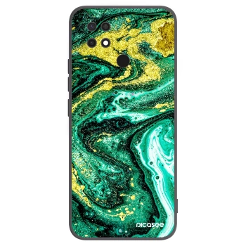 Picasee silikónový čierny obal pre Xiaomi Redmi 10C - Green Gold