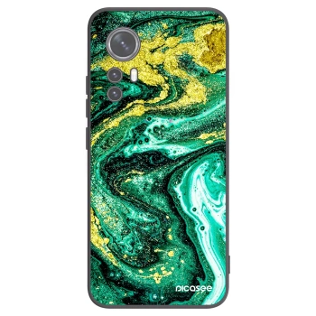 Picasee silikónový čierny obal pre Xiaomi 12X - Green Gold