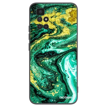 Picasee silikónový čierny obal pre Xiaomi Redmi 10 (2022) - Green Gold