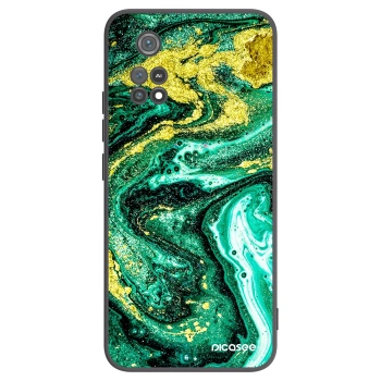 Picasee silikónový čierny obal pre Xiaomi Poco M4 Pro - Green Gold