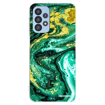 Picasee silikónový prehľadný obal pre Samsung Galaxy A23 A235F 4G - Green Gold