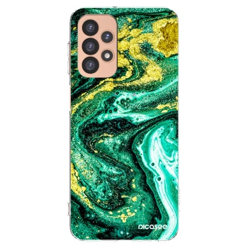 Picasee silikónový prehľadný obal pre Samsung Galaxy A23 A236B 5G - Green Gold