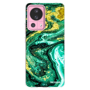 Picasee silikónový prehľadný obal pre Xiaomi 13 Lite - Green Gold