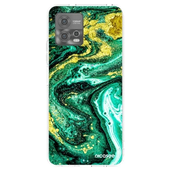 Picasee silikónový prehľadný obal pre Motorola Moto G72 - Green Gold