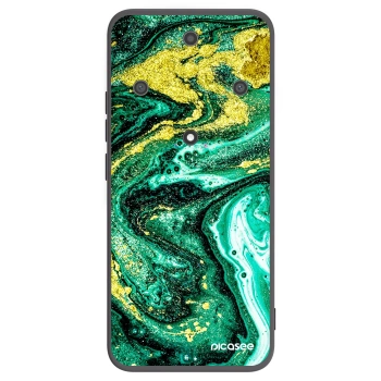 Picasee silikónový čierny obal pre Honor Magic5 Lite 5G - Green Gold