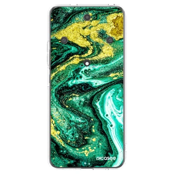 Picasee silikónový prehľadný obal pre Honor Magic5 Lite 5G - Green Gold