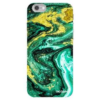Picasee silikónový prehľadný obal pre Apple iPhone 6/6S - Green Gold