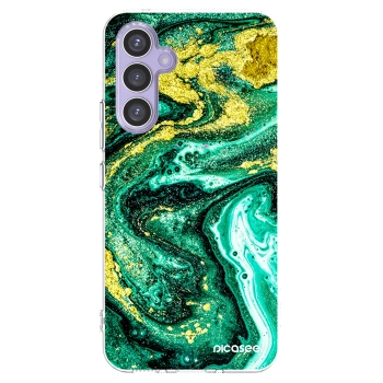 Picasee silikónový prehľadný obal pre Samsung Galaxy A54 5G A546B - Green Gold