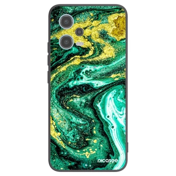 Picasee silikónový čierny obal pre Xiaomi Redmi Note 12 5G - Green Gold