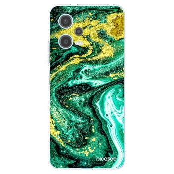 Picasee silikónový prehľadný obal pre Xiaomi Redmi Note 12 5G - Green Gold