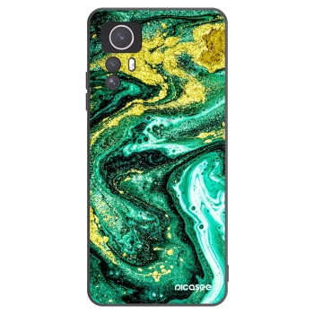 Picasee silikónový čierny obal pre Xiaomi Redmi Note 12S - Green Gold