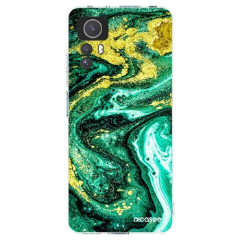 Picasee silikónový prehľadný obal pre Xiaomi Redmi Note 12S - Green Gold