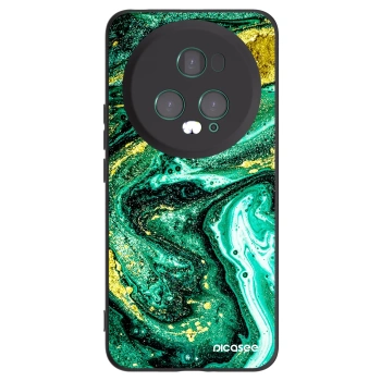 Picasee silikónový čierny obal pre Honor Magic5 Pro - Green Gold