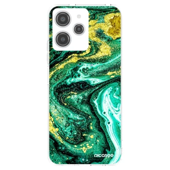Picasee silikónový prehľadný obal pre Xiaomi Redmi 12 4G - Green Gold