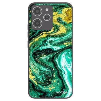 Picasee silikónový čierny obal pre Xiaomi Redmi 12 4G - Green Gold