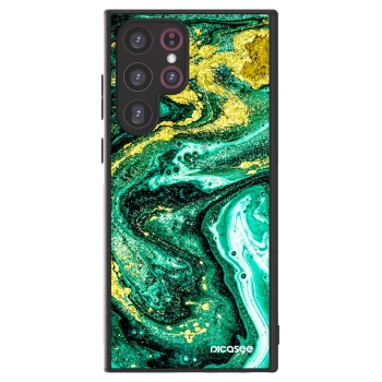 Picasee ULTIMATE CASE PowerShare pro Samsung Galaxy S22 Ultra 5G - Green Gold