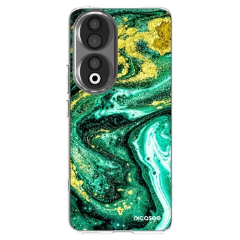 Picasee silikónový prehľadný obal pre Honor 90 5G - Green Gold