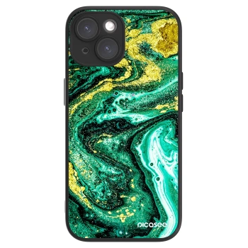 Picasee ULTIMATE CASE MagSafe pro Apple iPhone 15 - Green Gold