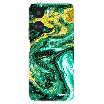 Picasee silikónový prehľadný obal pre Honor 90 Lite 5G - Green Gold