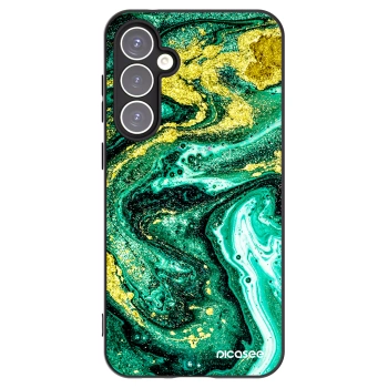 Picasee silikónový čierny obal pre Samsung Galaxy S23 FE S711B - Green Gold
