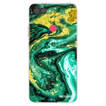 Picasee silikónový prehľadný obal pre Xiaomi Mi 8 Lite - Green Gold