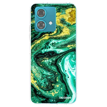 Picasee silikónový prehľadný obal pre Motorola Edge 40 Neo - Green Gold
