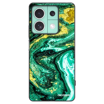 Picasee silikónový čierny obal pre Xiaomi Redmi Note 13 5G - Green Gold