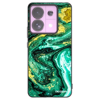Picasee silikónový čierny obal pre Xiaomi Redmi Note 13 Pro 5G - Green Gold