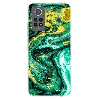 Picasee silikónový prehľadný obal pre Xiaomi Redmi Note 12 Pro 4G - Green Gold