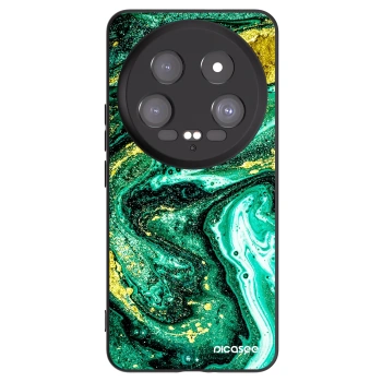 Picasee silikónový čierny obal pre Xiaomi 14 Ultra - Green Gold