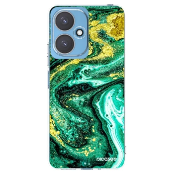 Picasee silikónový prehľadný obal pre Xiaomi Redmi 13C 5G - Green Gold