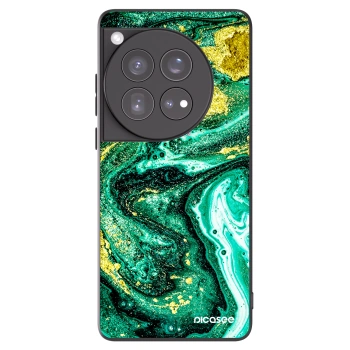 Picasee silikónový čierny obal pre OnePlus 12 5G - Green Gold