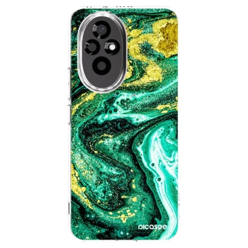 Picasee silikónový prehľadný obal pre Honor 200 Pro 5G - Green Gold