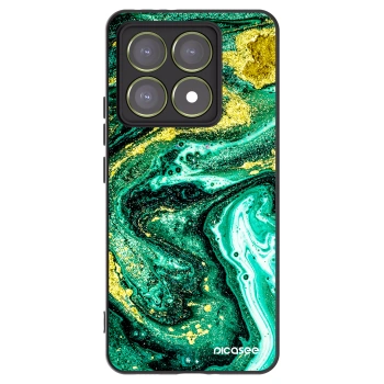 Picasee silikónový čierny obal pre Xiaomi 14T - Green Gold