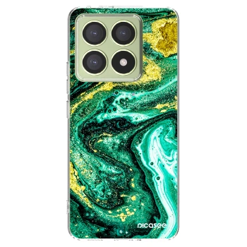 Picasee silikónový prehľadný obal pre Xiaomi 14T - Green Gold