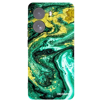 Picasee silikónový čierny obal pre Xiaomi Poco X7 - Green Gold